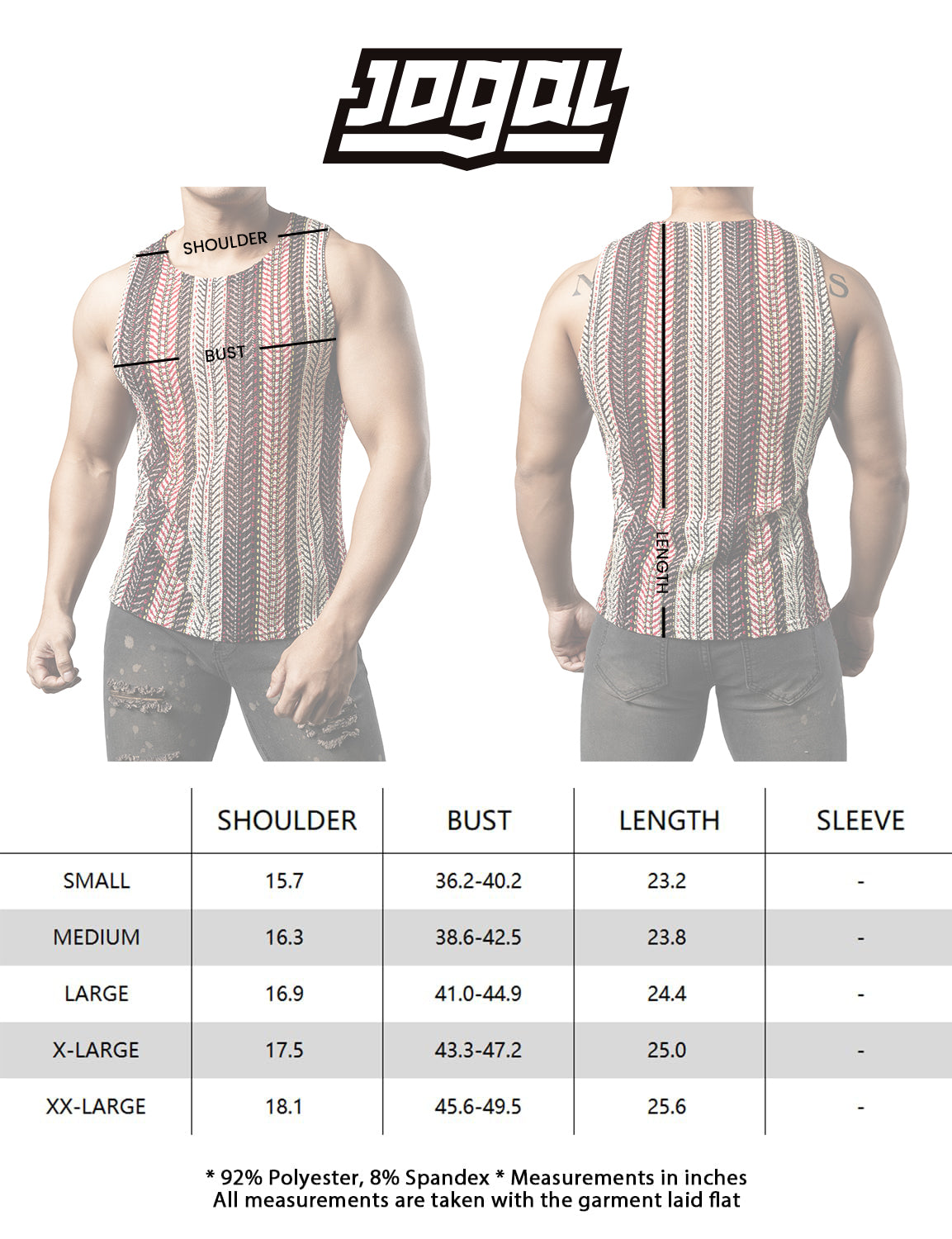 JOGAL Mens Boho Summer Tank Top Sleeveless Muscle Mesh Shirt