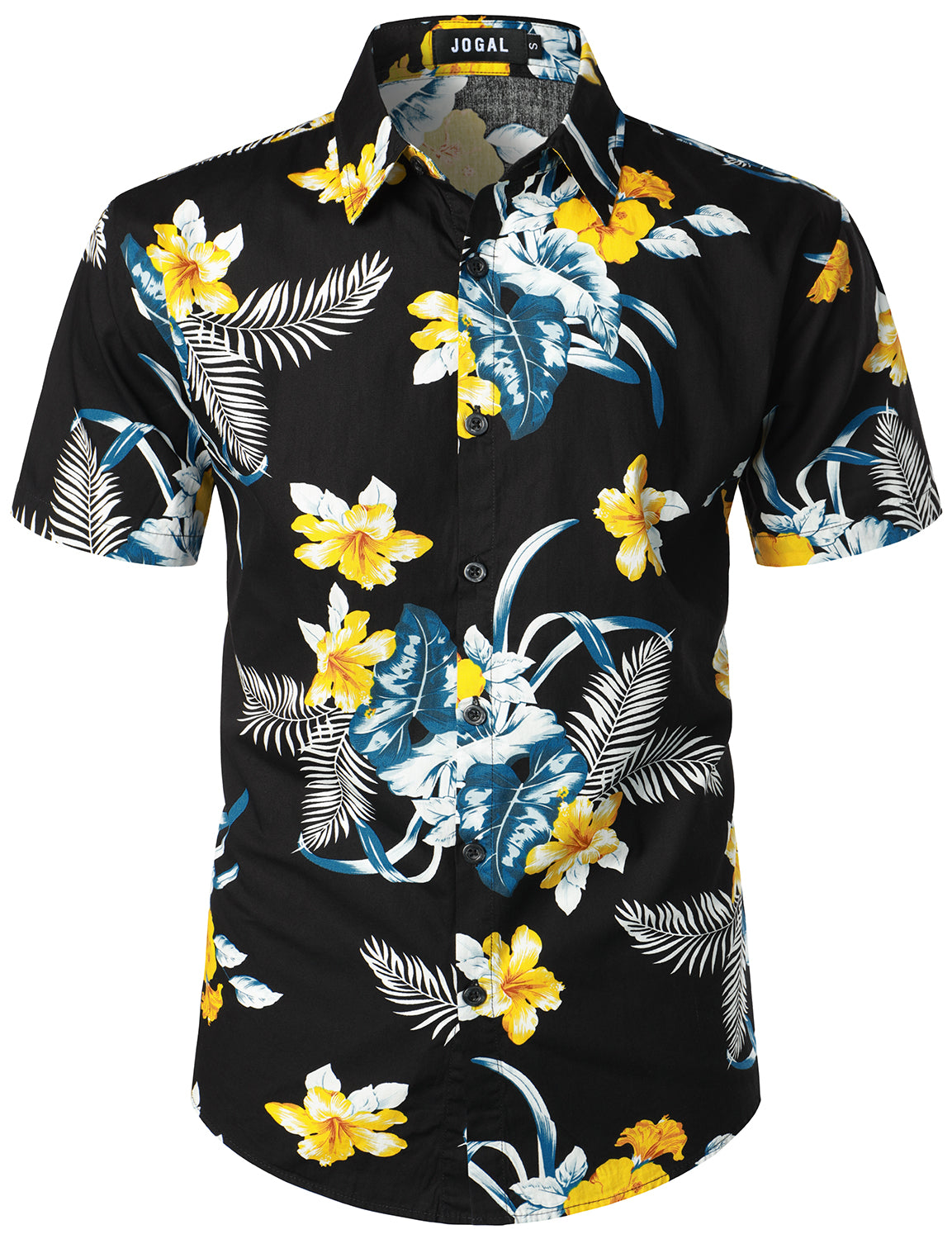 JOGAL Men's Fruit Casual Button Down Short Sleeve Hawaiian Shirt