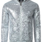 Men's Sequin Bomber Jacket – Zip Front