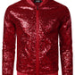 Men's Sequin Bomber Jacket – Zip Front