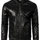 Men's Sequin Bomber Jacket – Zip Front