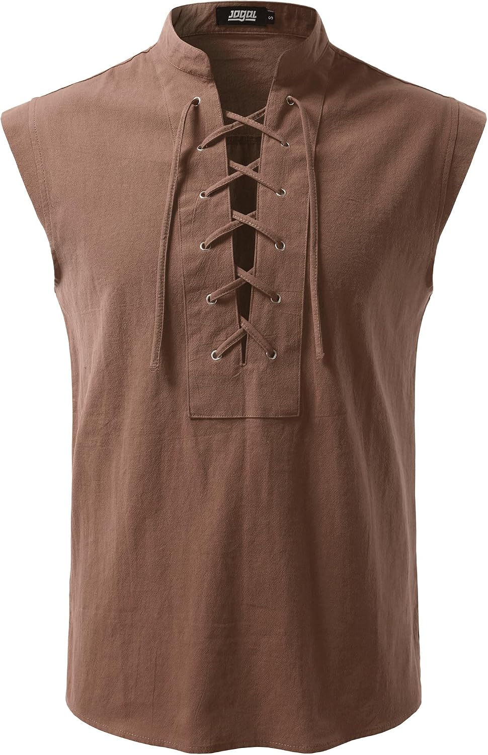 JOGAL A556 shirt in Brown, front view