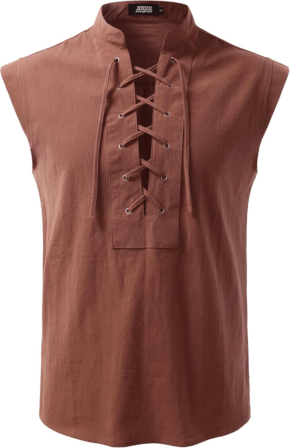 JOGAL A556 shirt in Red Brown, front view