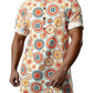Men's Short Sleeve Dashiki Print Shirt