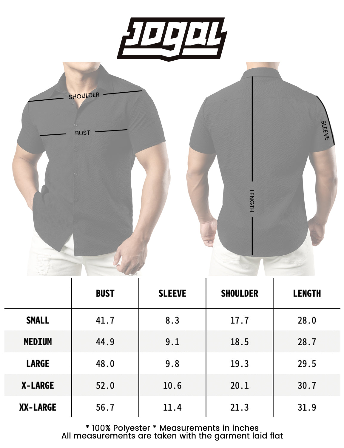 JOGAL Men's Muscle Fit Textured Dress Shirts Short Sleeve Casual Button Down Athletic Fit Shirt with Pocket