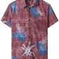 Men's Floral Hawaiian Shirt with Front Pocket