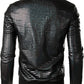 JOGAL A099/A362 men's 70s Disco Metallic Shiny Bomber Jacket in Black, back view