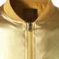 JOGAL A099/A362 men's 70s Disco Metallic Shiny Bomber Jacket, detail view