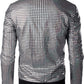 JOGAL A099/A362 men's 70s Disco Metallic Shiny Bomber Jacket in Silver, back view