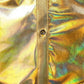 JOGAL A316 men's metallic disco short sleeve shirt construction detail shown in Goldshimmer (applies to Goldshimmer, Silvershimmer, Dull Black, Pink)