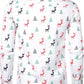 JOGAL A379 men's Christmas Print Long-Sleeve Button-Down Shirt in White, back view