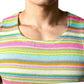 JOGAL A508 men's Rainbow Striped Sleeveless Tank Top, detail view