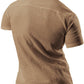 JOGAL A522 men's Short-Sleeve Muscle Fit Button-Down Dress Shirt in Brown, back view