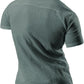 JOGAL A522 men's Short-Sleeve Muscle Fit Button-Down Dress Shirt in Darkgreen, back view