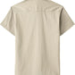 JOGAL Men's Short-Sleeve Work Shirt with Flap Pockets - Beige - back