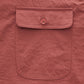 JOGAL Men's Short-Sleeve Work Shirt with Flap Pockets - Brick Red - detail flap chest pocket