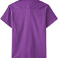 JOGAL Men's Short-Sleeve Work Shirt with Flap Pockets - Dark Purple - back