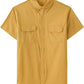 JOGAL Men's Short-Sleeve Work Shirt with Flap Pockets - Ginger - front
