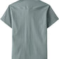 JOGAL Men's Short-Sleeve Work Shirt with Flap Pockets - Light Gray - back