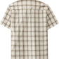 JOGAL A567 Men's Western Plaid Short-Sleeve Shirt - Beige - back