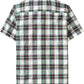 JOGAL A567 Men's Western Plaid Short-Sleeve Shirt - Beige Blue - back