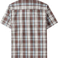 JOGAL A567 Men's Western Plaid Short-Sleeve Shirt - Brown - back