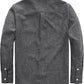 JOGAL A569 men's long sleeve button down work shirt in Black back view