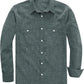 JOGAL A569 men's long sleeve button down work shirt in Deepgreen front view
