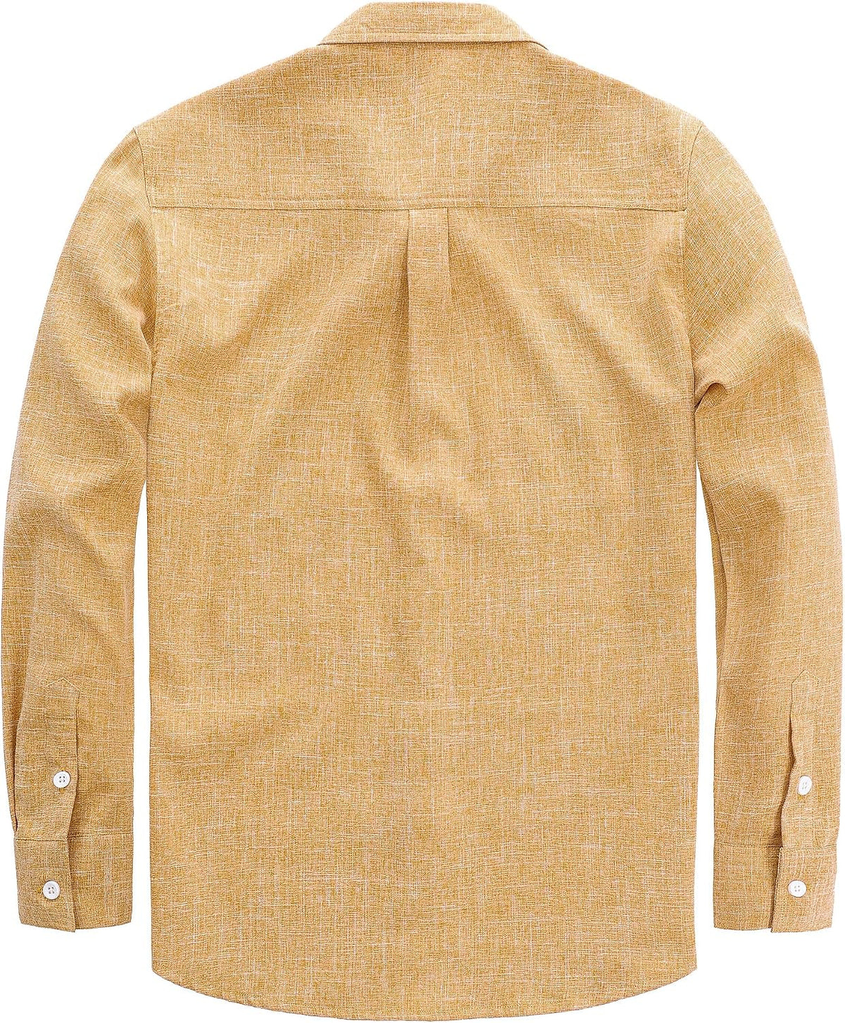 JOGAL A569 men's long sleeve button down work shirt in Ginger back view