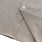 JOGAL A569 men's long sleeve button down work shirt construction detail shown in Khaki