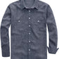 JOGAL A569 men's long sleeve button down work shirt in Navy front view