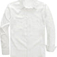 JOGAL A569 men's long sleeve button down work shirt in White front view