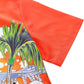 JOGAL A571 men's Tropical 3D Print Hawaiian Short-Sleeve Button-Down Shirt, detail view