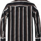 JOGAL A575 Men's Western Striped Long-Sleeve Pearl-Snap Shirt - Black Brown Beige - back