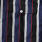 JOGAL A575 Men's Western Striped Long-Sleeve Pearl-Snap Shirt - Blue Black - pearl snap chest pocket detail