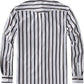 JOGAL A575 Men's Western Striped Long-Sleeve Pearl-Snap Shirt - Brown White - back