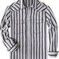 JOGAL A575 Men's Western Striped Long-Sleeve Pearl-Snap Shirt - Brown White - front