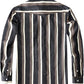JOGAL A575 Men's Western Striped Long-Sleeve Pearl-Snap Shirt - Denim Brown Black - back