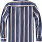 JOGAL A575 Men's Western Striped Long-Sleeve Pearl-Snap Shirt - Denim Brown White - back