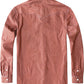 JOGAL A579 Men's Western Denim Long-Sleeve Pearl-Snap Shirt - Brown Red - back