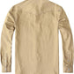 JOGAL A579 Men's Western Denim Long-Sleeve Pearl-Snap Shirt - Khaki - back