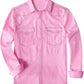JOGAL A579 Men's Western Denim Long-Sleeve Pearl-Snap Shirt - Pink - front