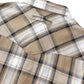 JOGAL A598 men's 6 oz Flannel Plaid Western Pearl Snap Shirt, detail view