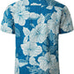 JOGAL C100 boys floral Hawaiian shirt in Blue - back
