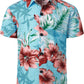JOGAL C100 boys floral Hawaiian shirt in Lightblue - front