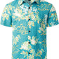 JOGAL C100 boys floral Hawaiian shirt in Light Yellow - front