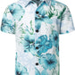 JOGAL C100 boys floral Hawaiian shirt in Pale Blue - front