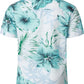 JOGAL C100 boys floral Hawaiian shirt in Pale Blue - back