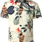 JOGAL C100 boys floral Hawaiian shirt in White - front