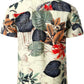 JOGAL C100 boys floral Hawaiian shirt in White - back